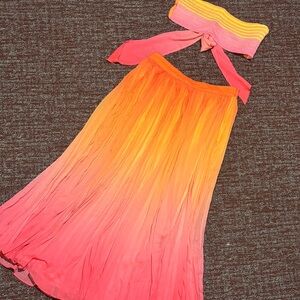 Rococo Sand sunset ombre skirt & top set women’s medium